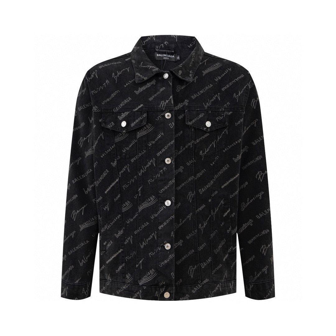 Balenciaga Logomania All Over Large Fit Jacket - Banlieue91