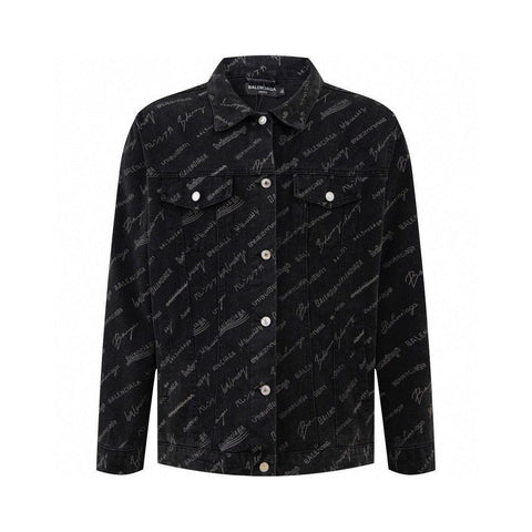 Balenciaga Logomania All Over Large Fit Jacket - Banlieue91