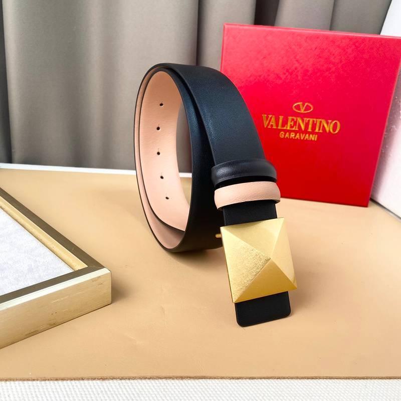 Valentino Garavani One Stud Belt 'Black/Beige' - Banlieue91