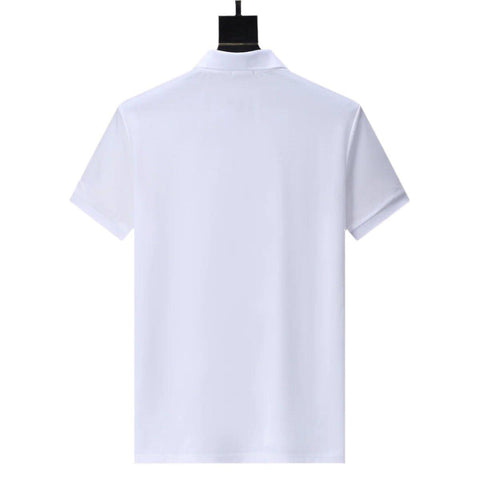 Moncler White T-Shirt with Collar - Banlieue91