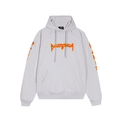 Balenciaga logo-print detail hoodie – White - Banlieue91