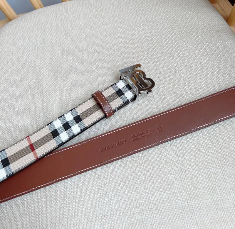Burberry TB Belt E-Canvas & Leather Vintage - Banlieue91