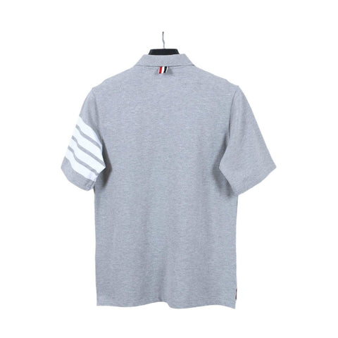 Thom Browne Grey T-Shirt with Collar - Banlieue91