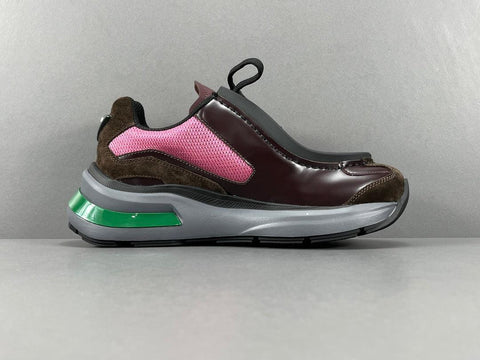 Prada Brushed Leather Bike Fabric Suede Garnet "Peony Pink" - Banlieue91