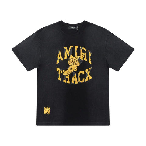 Amiri Faded Black T-Shirt Without Collar - Banlieue91