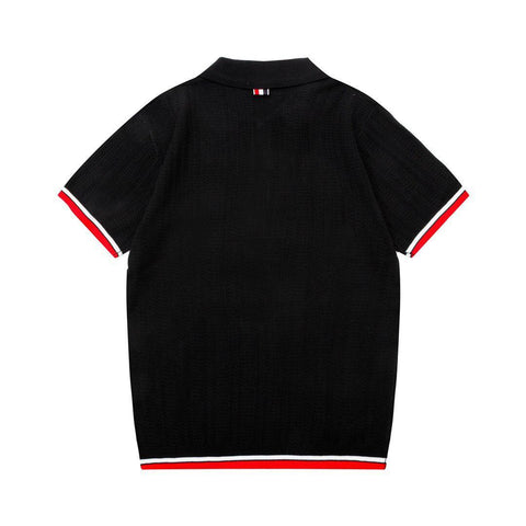 Thom Browne Black T-Shirt with Collar - Banlieue91