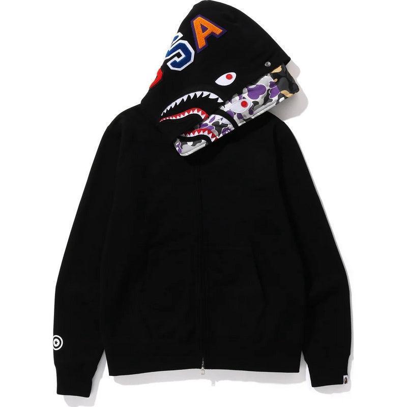 BAPE ABC CAMO SHARK WIDE FIT FULL ZIP DOUBLE A Bathing Ape - BLACK - Banlieue91