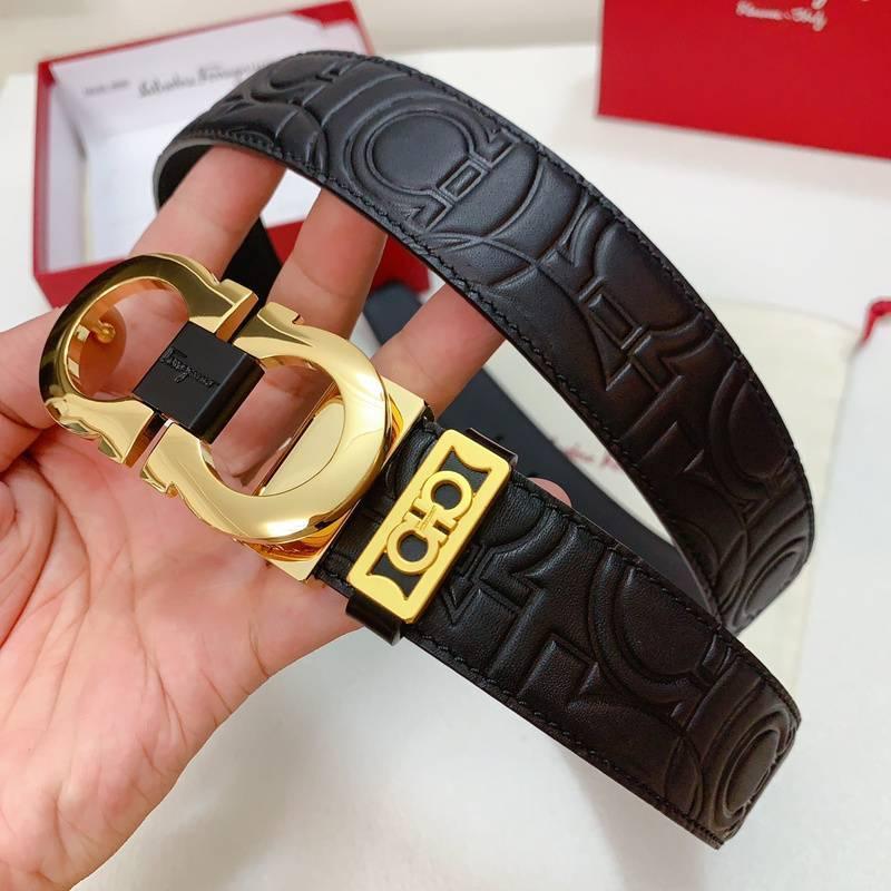 Salvatore Ferragamo Gancini Men's Belt 'Black' - Banlieue91