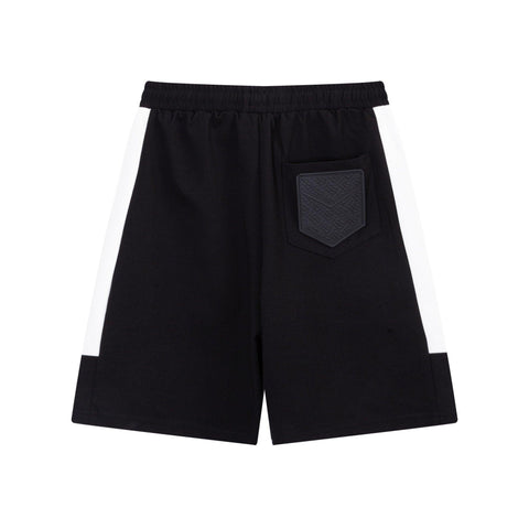 Burberry Men's Striped Cotton Knit Basketball Shorts 'Black/White' - Banlieue91