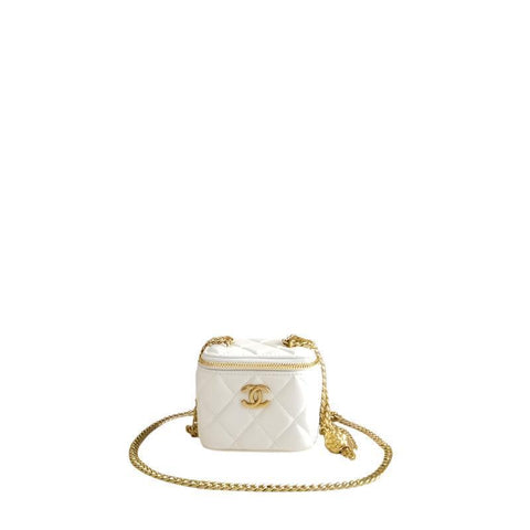 Chanel coco love long vanity case denim Camelia blue SHW - Banlieue91