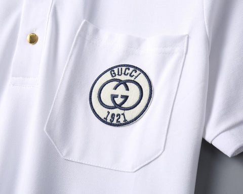 Gucci White T-shirt with a collar - Banlieue91