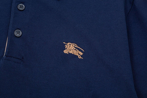 Burberry Blue T-Shirt With Collar - Banlieue91