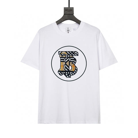 Burberry T-Shirt Without Collar 'White & Beige' - Banlieue91
