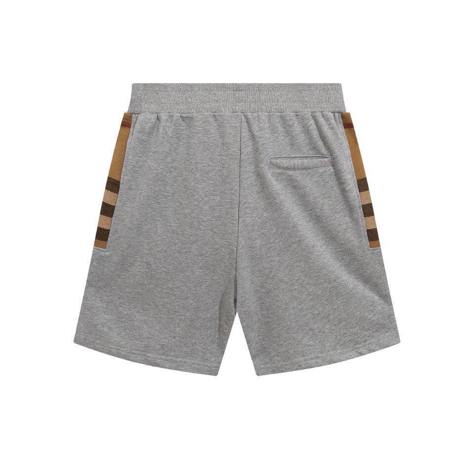Burberry Men's Striped Cotton Knit Basketball Shorts 'Grey' - Banlieue91