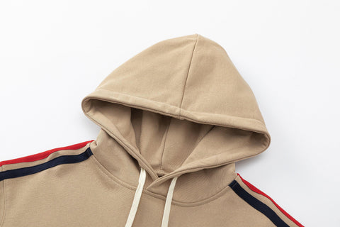 GUCCI Stripe-detail Gg Hoodie In Paste - Banlieue91