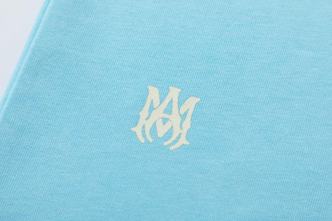 Amiri 23 Blue T-Shirt Without Collar - Banlieue91