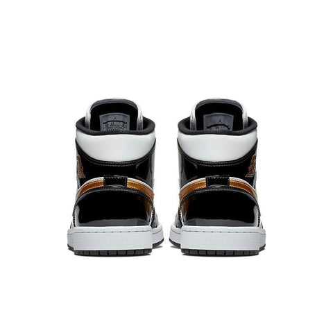 Air Jordan 1 Mid 'Patent Black White Gold' - Banlieue91