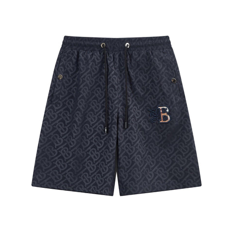 Burberry Men's Striped Cotton Knit Basketball Shorts 'Navy' - Banlieue91
