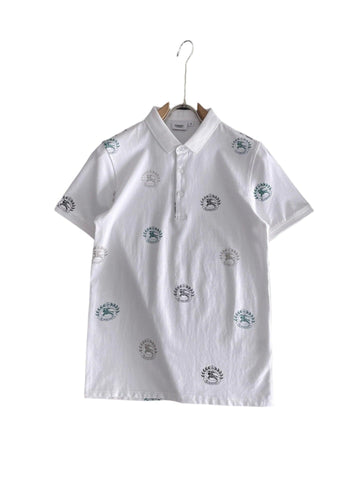Burberry White T-Shirt With Collar - Banlieue91