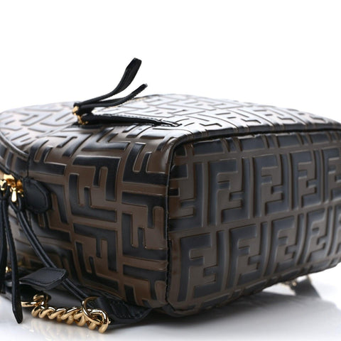 Fendi Nappa FF 1974 Embossed Mini Backpack Black - Banlieue91