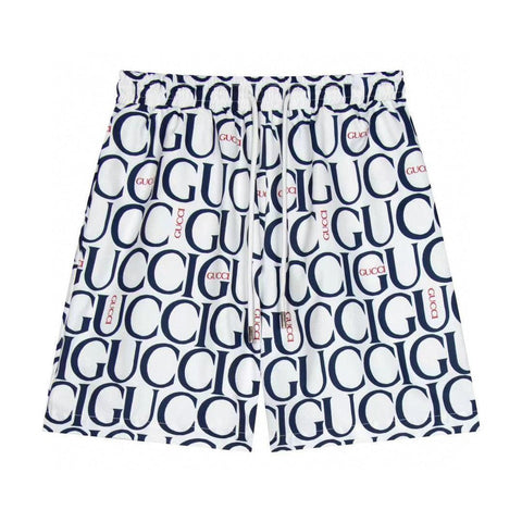 Maxi Gucci Print Fabric Short 'Blue' - Banlieue91