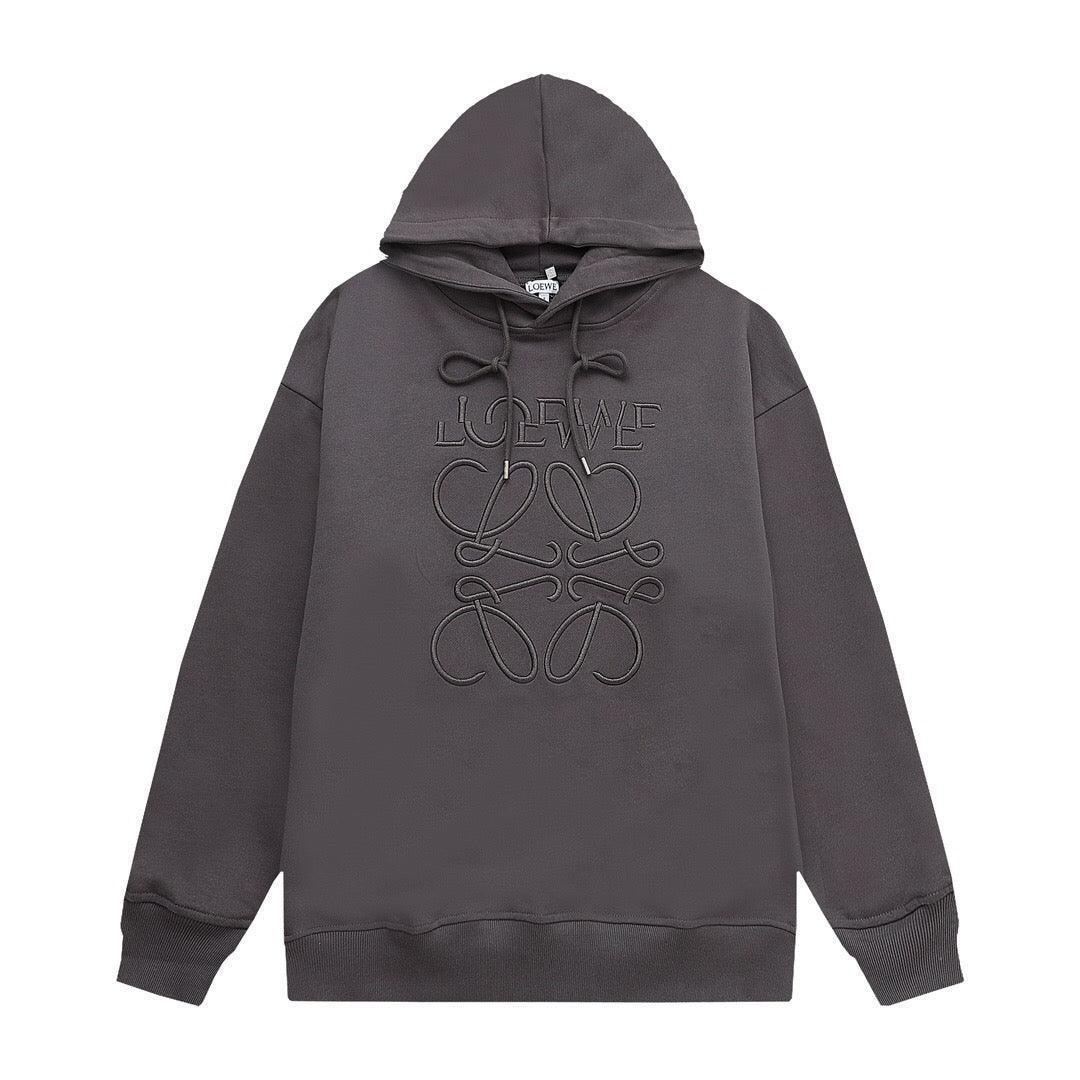 Loewe Relaxed fit hoodie in cotton Dark Grey - Banlieue91