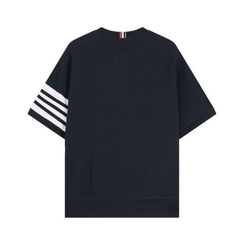Thom Browne T-Shirt Without Collar 'Blue' - Banlieue91