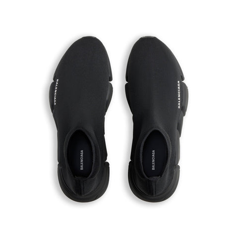 MEN'S SPEED 2.0 RECYCLED KNIT SNEAKER IN BLACK - SpinServe