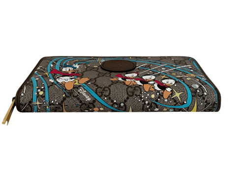 Gucci Brown GG Canvas Gucci x Disney Donald Duck Continental Wallet - Banlieue91