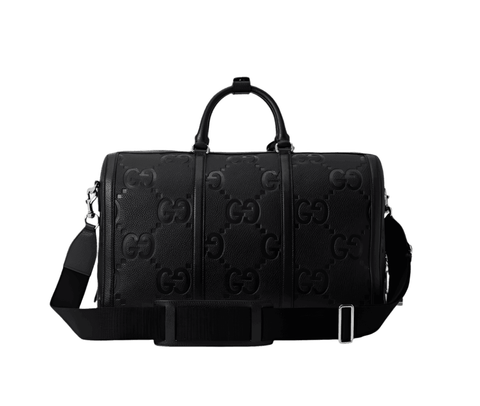 Gucci Duffle Bag Jumbo GG Embossed Leather Small - Banlieue91