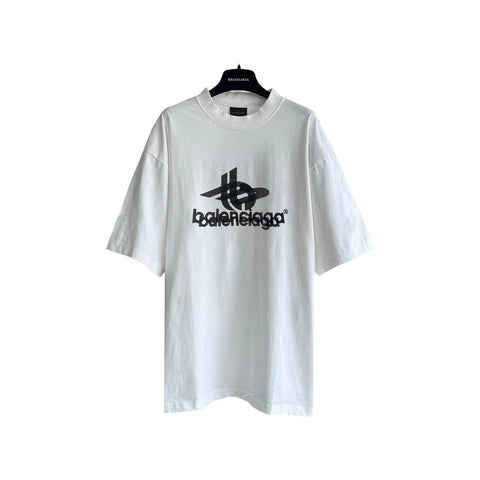 Balenciaga White T-Shirt Without Collar - Banlieue91