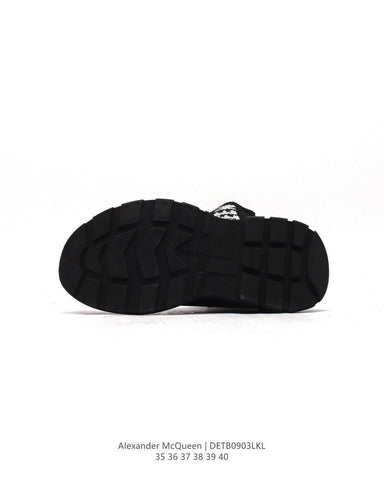 Alexander McQueen Graffiti Knit Tread Slick Boot - Banlieue91