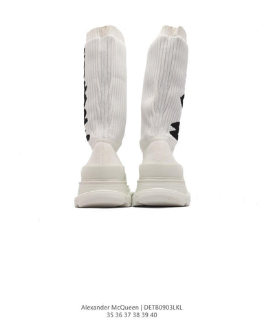 Alexander McQueen Graffiti Knit Tread Slick Boot - Banlieue91