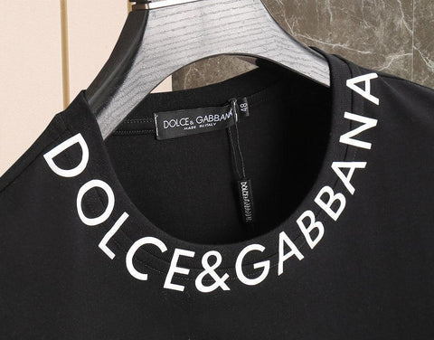 Dolce & Gabbana T-Shirt Without Collar 'Black & White' - Banlieue91