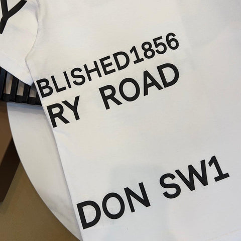 Burberry White T-Shirt Without Collar - Banlieue91