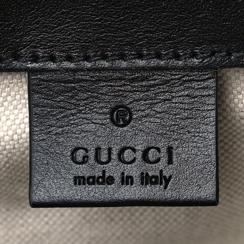 Gucci Calfskin GG Tennis Embossed Double Buckle Backpack Black - Banlieue91