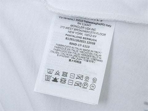 Moncler T-Shirt Without Collar 'White' - Banlieue91