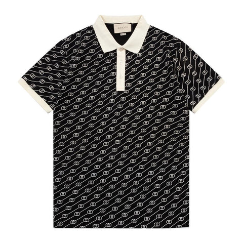 Gucci Black T-shirt with a collar - Banlieue91
