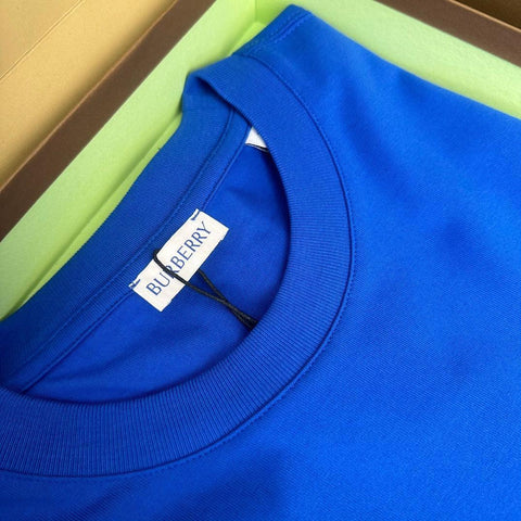 Burberry Blue T-Shirt Without Collar - Banlieue91