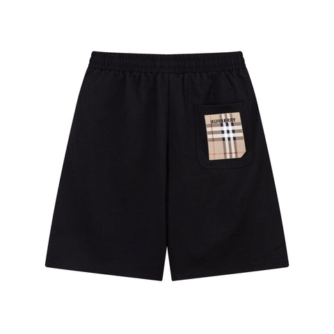 Burberry Men's Striped Cotton Knit Basketball Shorts 'Black/Beige' - Banlieue91