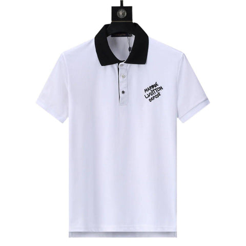 Louis Vuitton White T-Shirt with Collar - Banlieue91