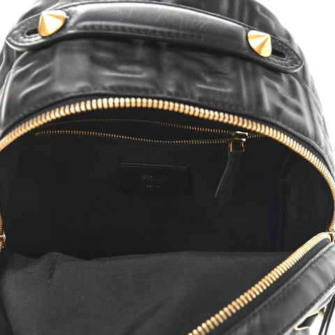 Fendi Nappa FF 1974 Embossed Mini Backpack Black - Banlieue91