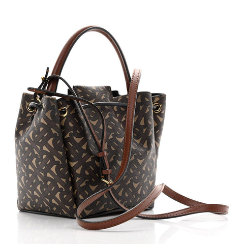Burberry E-canvas Monogram TB Bucket Bag Bridle - Banlieue91