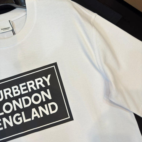 Burberry White T-Shirt Without Collar - Banlieue91