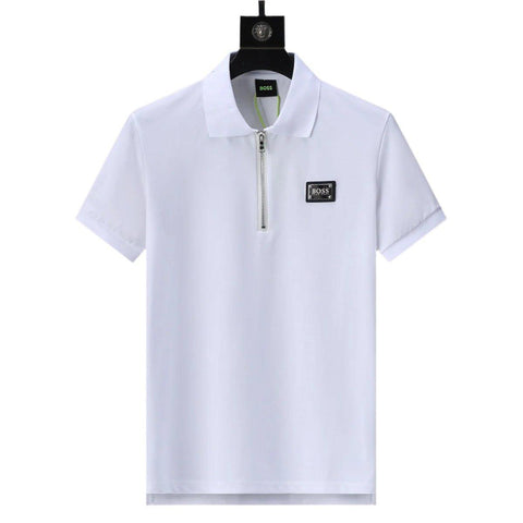 Hugo Boss White T-Shirt with Collar - Banlieue91
