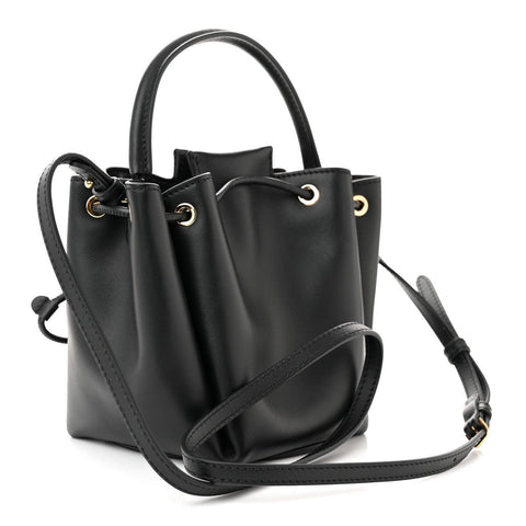 Burberry Calfskin Monogram Motif TB Bucket Black - Banlieue91