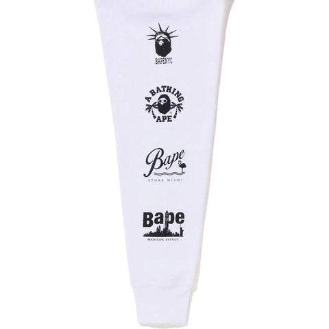 BAPE US Limited Collection USA Shark Hoodie A Bathing Ape White - Banlieue91