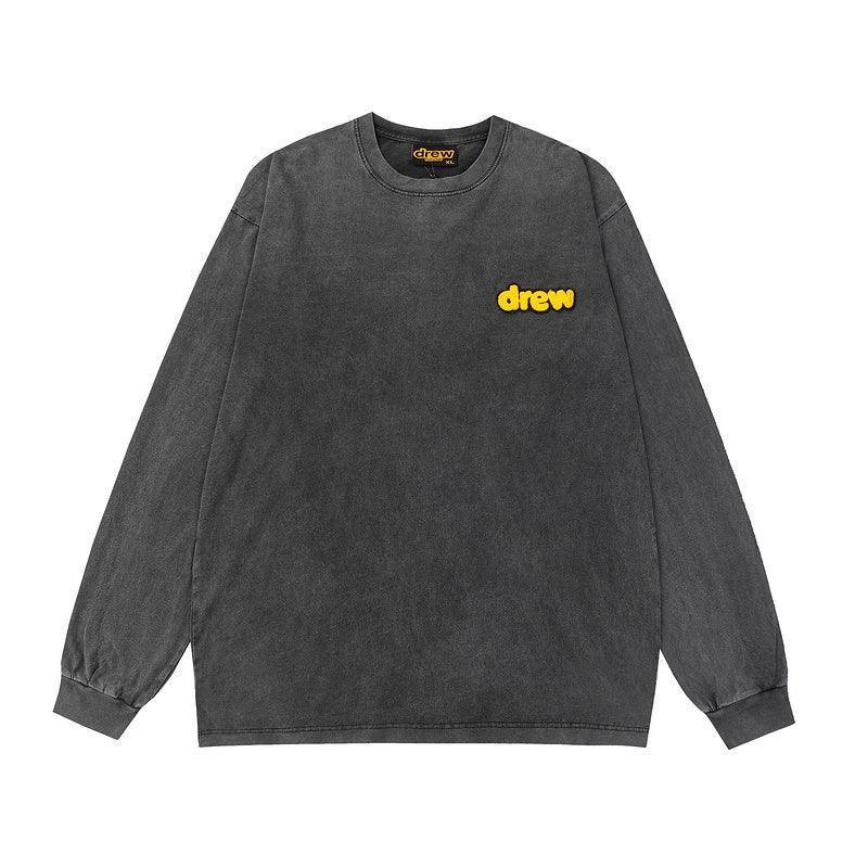 Drew House Secret Smiling Face Alphabet Long Sleeves 'Grey' - Banlieue91