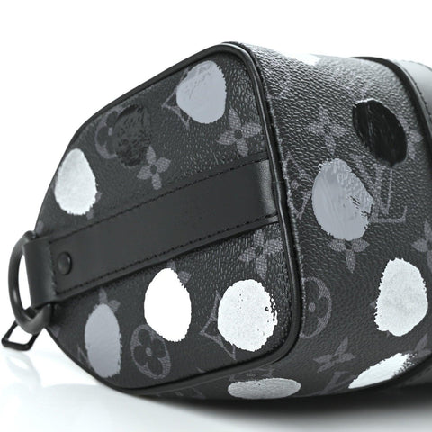 Louis Vuitton LV X YK Monogram Eclipse Keepall Bandouliere 25 Black Silver - Banlieue91