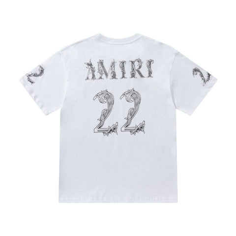 Amiri 22 White T-Shirt Without Collar - Banlieue91